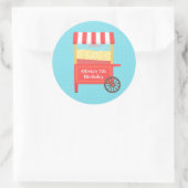 カーニバルのポップコーンの子供の誕生日のパーティーのステッカー ラウンドシール (バッグ)