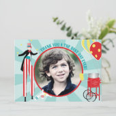 カーニバルの支柱の歩行者の綿菓子は感謝していしています サンキューカード (スタンド正面)