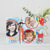 カーニバルの支柱の歩行者の綿菓子は感謝していしています サンキューカード (スタンド正面)