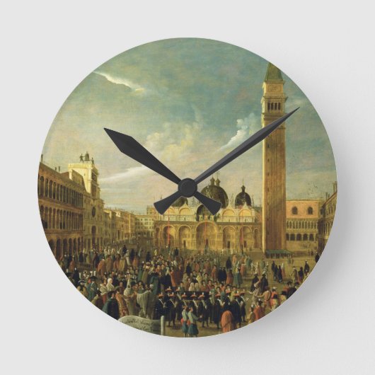 カーニバルの最後の日、セントマークのスクエア、V ラウンド壁時計 (正面)
