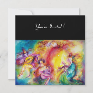 カーニバルの燃えるようなマスカラードボール、マーディ・グラス・パーティ 招待状