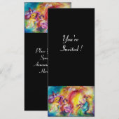 カーニバルの燃えるようなマーディ・グラス・マスクボール 招待状 (正面/裏面)