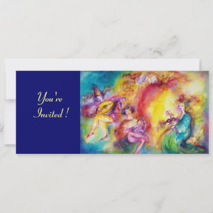 カーニバルの燃えるようなマーディ・グラス・マスク・ボール 招待状