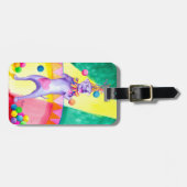 カーニバルの犬の荷物のラベル ラゲッジタグ (正面横)