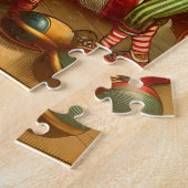 カーニバルの謎の合奏のおもしろいピエロ ジグソーパズル (側面)