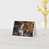 カーニバルの馬の空白のなカード カード (黄色い花)