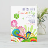 カーニバルはCinco deメーヨーの招待状を着色します 招待状 (スタンド正面)