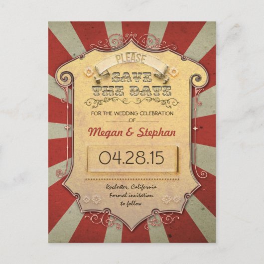 カーニバルまたはサーカスのポストカード 案内ポストカード (正面)