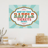 カーニバルまたはサーカスラッフルチケットブースサイン ポスター (キッチン)