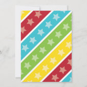 カーニバルまたはサーカス誕生日パーティーの招待 招待状 (裏面)