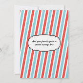 カーニバルをテーマにした結婚式の招待状（Save the Date） セーブザデート (裏面)