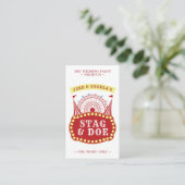 カーニバルをテーマにしたStagとDoeチケット 名刺 (スタンド正面)