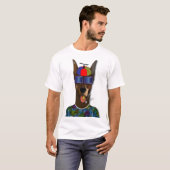 カーニバルを楽しむピンシャー Tシャツ (正面フル)