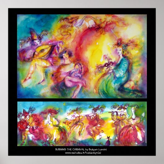 カーニバルを焼く/ベネチアンマスカレードダンス ポスター (正面)