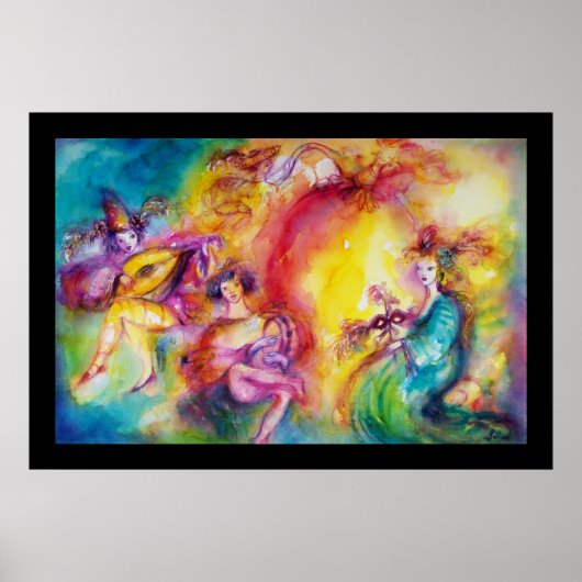 カーニバルを焼く/ベネチアンマスカレードダンス ポスター (正面)