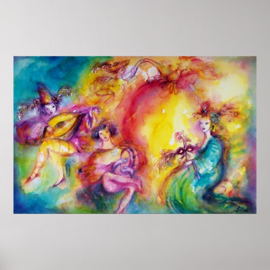 カーニバルを焼く/ベネチアンマスカレードダンス ポスター (正面)