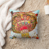 カーニバルアミューズメントパークスイングライドはっきりしたシンプル クッション (ブランケット)