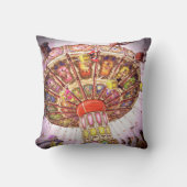 カーニバルアミューズメントパークスウィングライドピンク写真 クッション (正面)