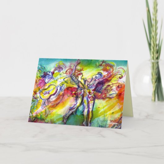 カーニバルイタリアンダンスと音楽バレンタインデー シーズンカード (正面)