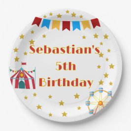 カーニバルカスタムをテーマにした誕生日パーティー ペーパープレート