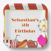 カーニバルカスタム誕生日パーティー ペーパープレート (正面)