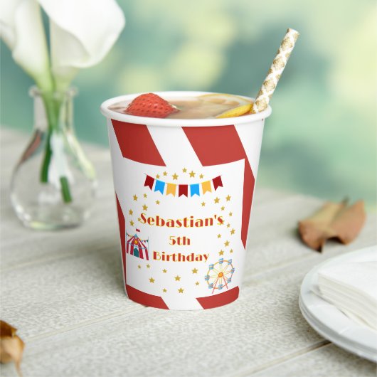 カーニバルカスタム誕生日パーティー 紙コップ (インサイチュ)