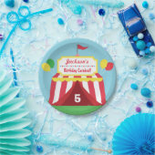 カーニバルカラフルをテーマにした子供の誕生日パーティー ペーパープレート (パーティー)