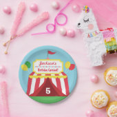 カーニバルカラフルをテーマにした子供の誕生日パーティー ペーパープレート (パーティー)
