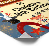 カーニバルカラフルサーカスバースデーパーティーウェルカム ポスター (角)