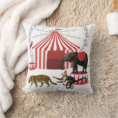 カーニバルカラフルフェスティバルテーマ動物ビッグトップ クッション (ブランケット)