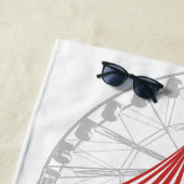 カーニバルカラフルフェスティバルテーマ動物ビッグトップ ビーチタオル (インサイチュ)