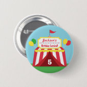 カーニバルカラフル子供の誕生日党の好意 缶バッジ (正面&裏面)