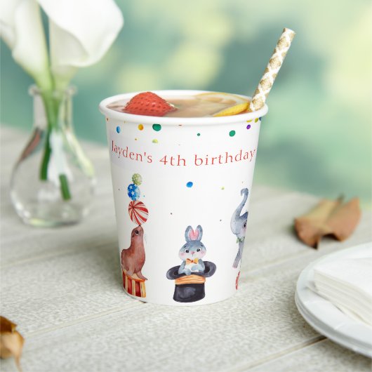 カーニバルキッド誕生日パーティー 紙コップ (インサイチュ)