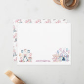 カーニバルキュートバースデーお礼 ノートカード (正面/裏面インサイチュ)