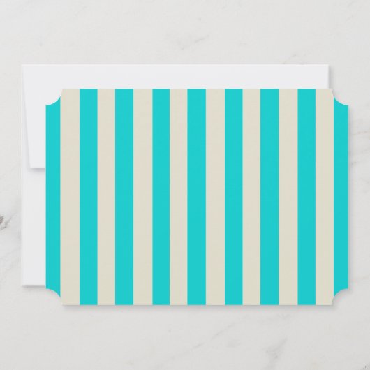 カーニバルクラシックテーマパーティヴィンテージスタイルストライプ 招待状 (裏面)