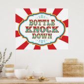 カーニバルゲームサインボトルノックダウン ポスター (キッチン)