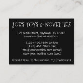 カーニバルゲームプラッシュ鴨タートゥー玩具賞動物 名刺 (裏面)