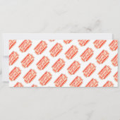 カーニバルサーカスショーチケット入り口子供の誕生日 招待状 (裏面)