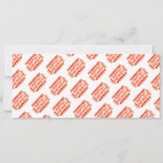 カーニバルサーカスショーチケット入り口子供の誕生日 招待状 (裏面)