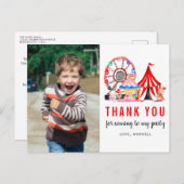 カーニバルサーカスショー誕生日写真ありがとう ポストカード (正面/裏面)