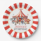 カーニバルサーカスショー&アニマルバースデーパーティー ペーパープレート (正面)