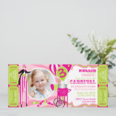 カーニバルサーカススティルトウォーカー誕生日 招待状 (スタンド正面)