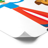 カーニバルサーカスバースデーパーティーウェルカムサイン ポスター (角)