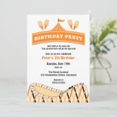 カーニバルサーカスバースデーパーティーフラット招待状 招待状 (スタンド正面)