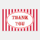 カーニバルサーカスパーティーサンキューステッカー 長方形シール (正面)