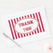 カーニバルサーカスパーティーサンキューステッカー 長方形シール (封筒)