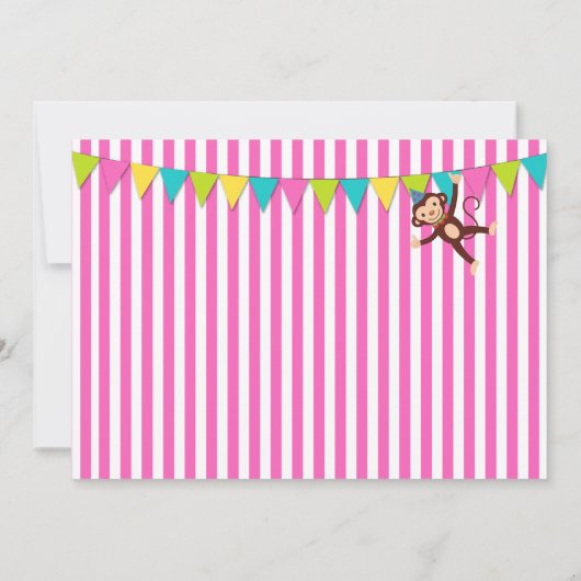 カーニバルサーカスビクトップ誕生日招待状ガール 招待状 (裏面)