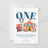 カーニバルサーカスビッグトップブルーありがとう カード (正面)