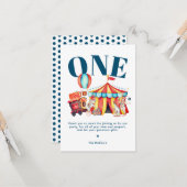 カーニバルサーカスビッグトップブルーありがとう カード (正面/裏面インサイチュ)