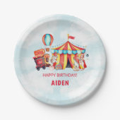 カーニバルサーカスビッグトップ誕生日 ペーパープレート (正面)